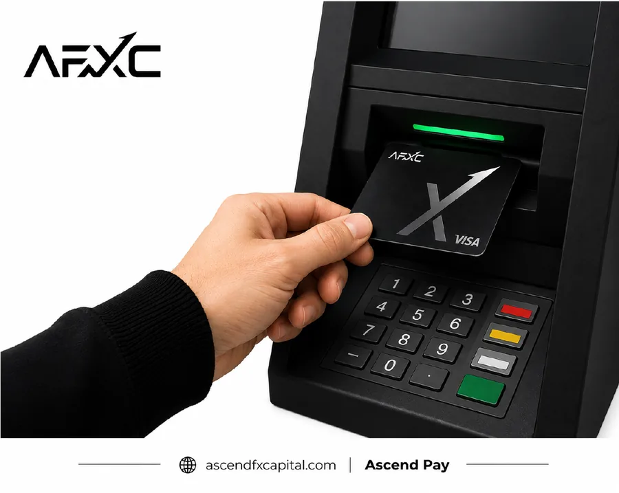 Tarjeta Ascend Pay en un cajero automático